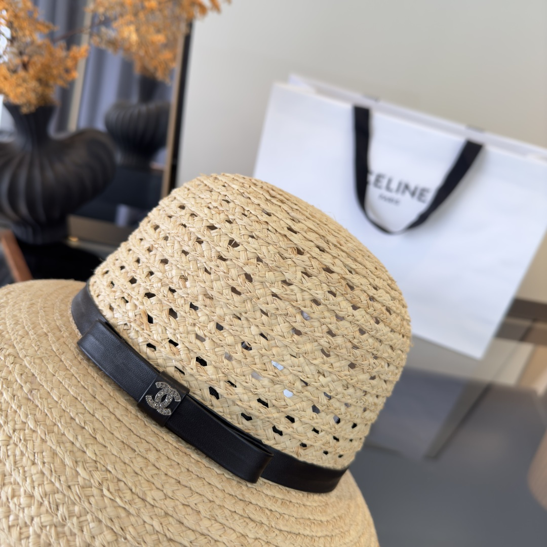 PChanel香奈儿新款拉菲草帽，旅游必备，头围57cm