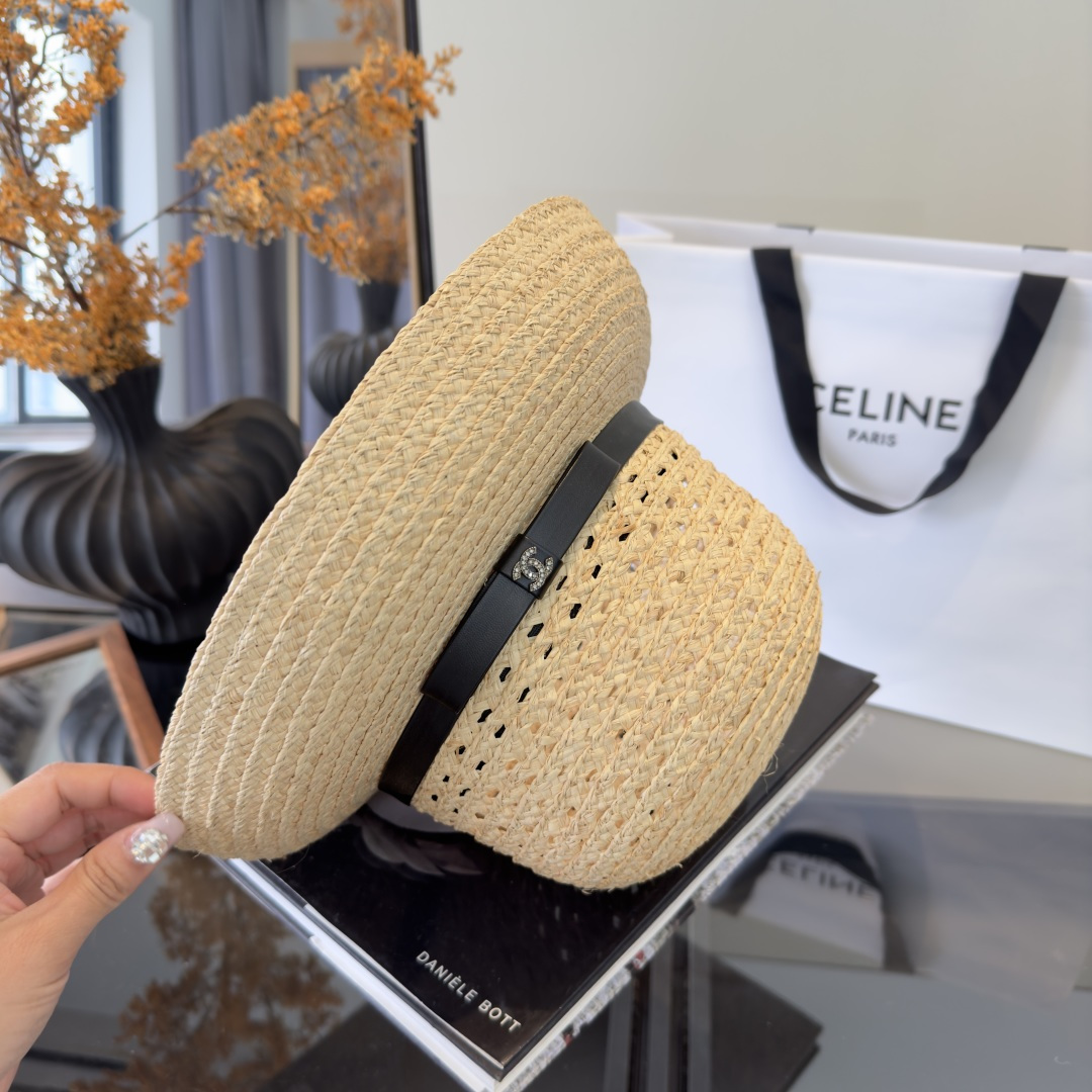 PChanel香奈儿新款拉菲草帽，旅游必备，头围57cm