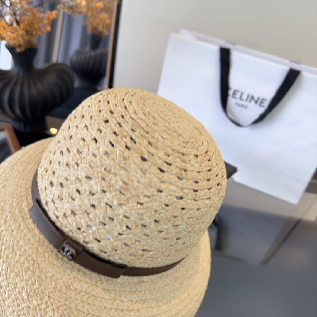 PChanel香奈儿新款拉菲草帽，旅游必备，头围57cm