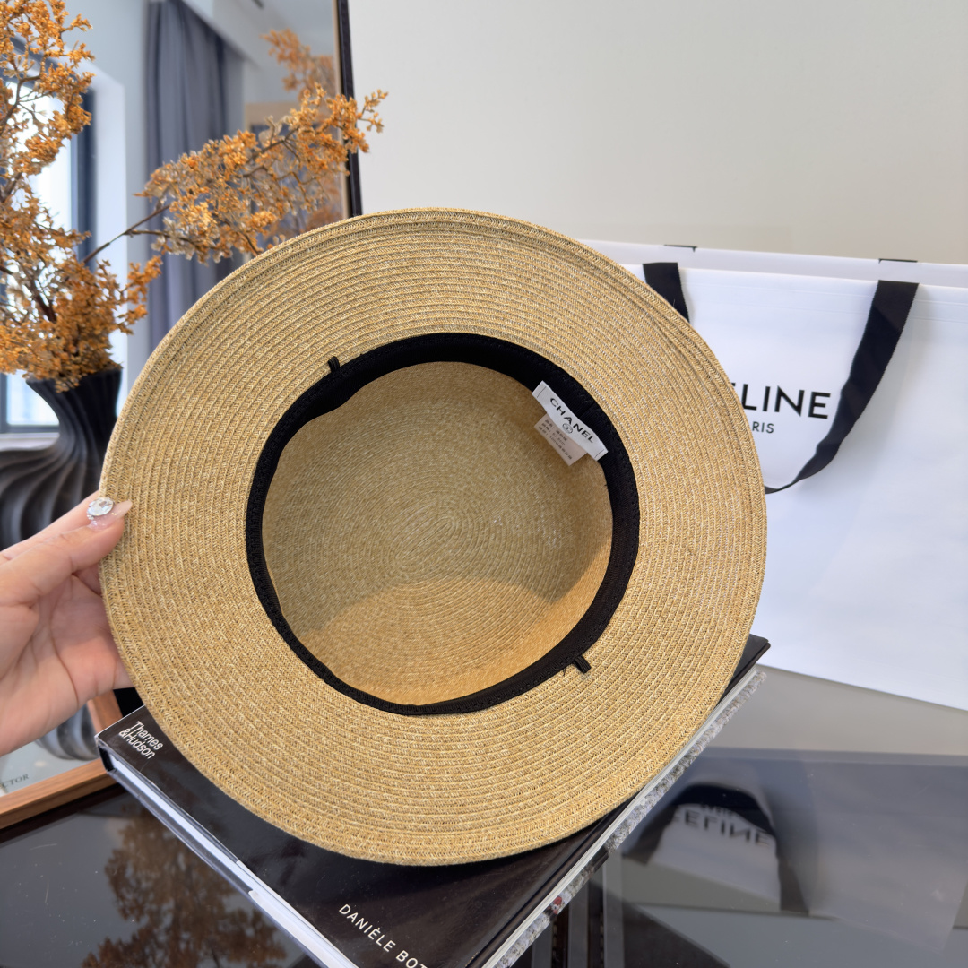 PChanel香奈儿新款草帽，日本纸草制作，头围57cm