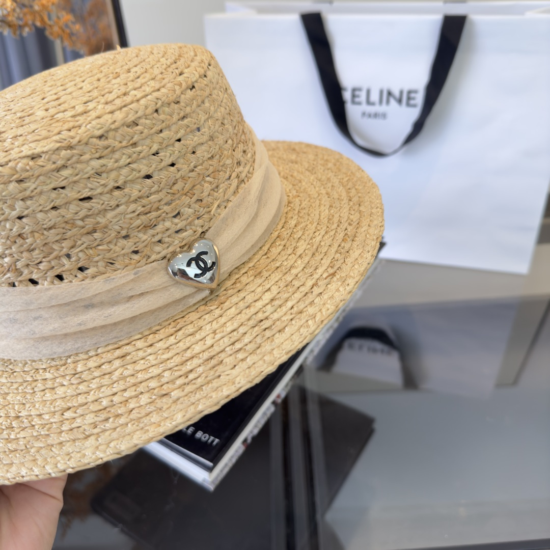 PChanel香奈儿拉菲草帽，旅游必备，头围57cm