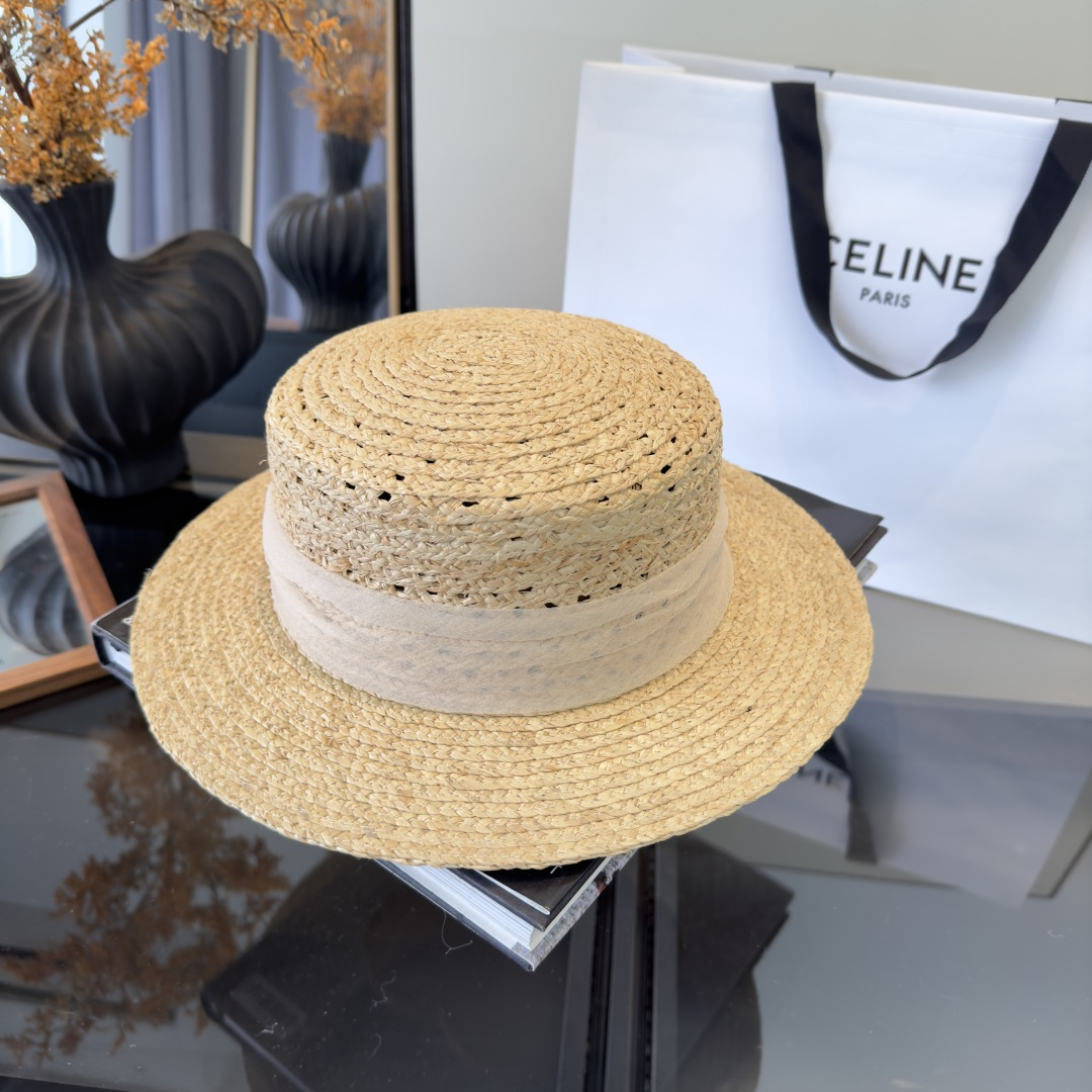 PChanel香奈儿拉菲草帽，旅游必备，头围57cm