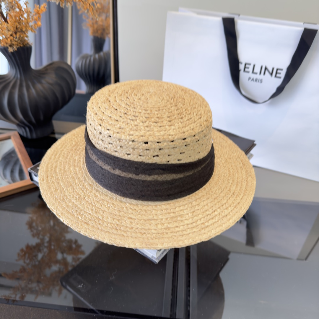 PChanel香奈儿拉菲草帽，旅游必备，头围57cm