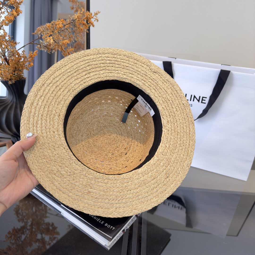 PChanel香奈儿拉菲草帽，旅游必备，头围57cm