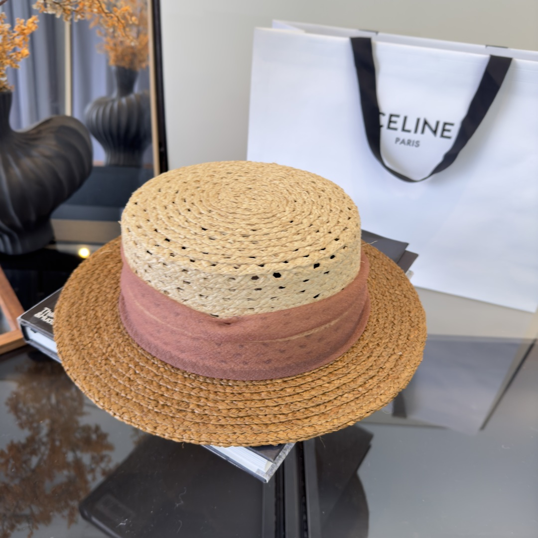 PChanel香奈儿拉菲草帽，旅游必备，头围57cm