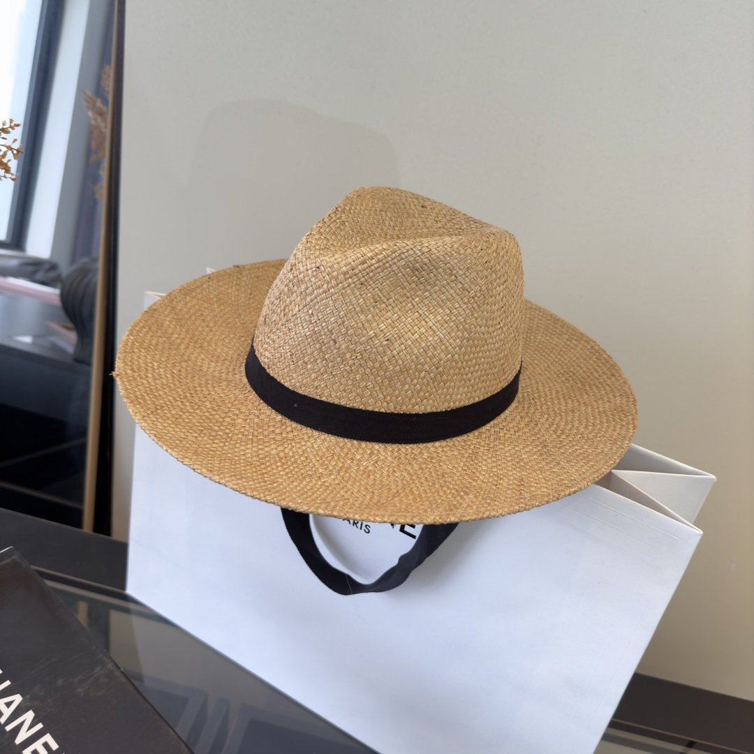 PCeline赛琳新款进口拉菲草帽，旅游必备，头围57cm