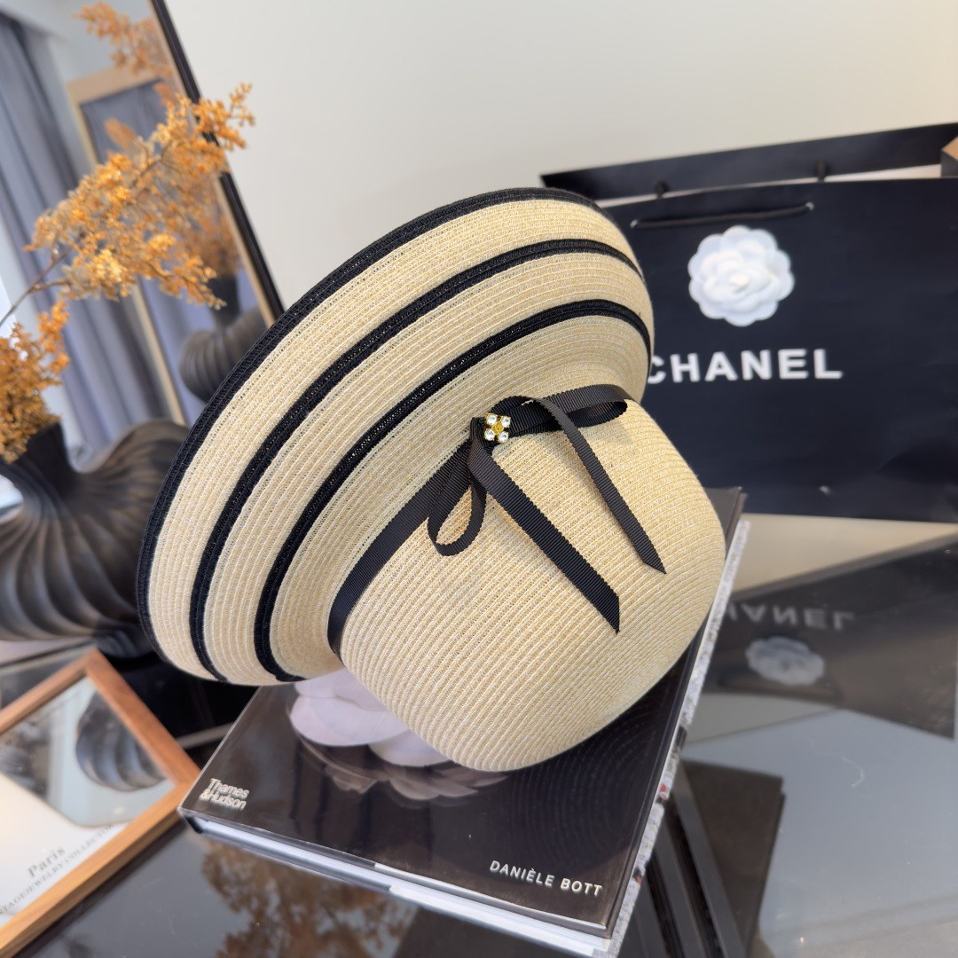 PChanel香奈儿新款草帽，日本纸草制作，头围57cm
