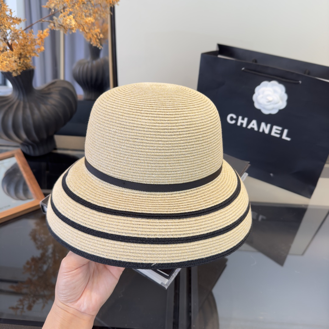 PChanel香奈儿新款草帽，日本纸草制作，头围57cm