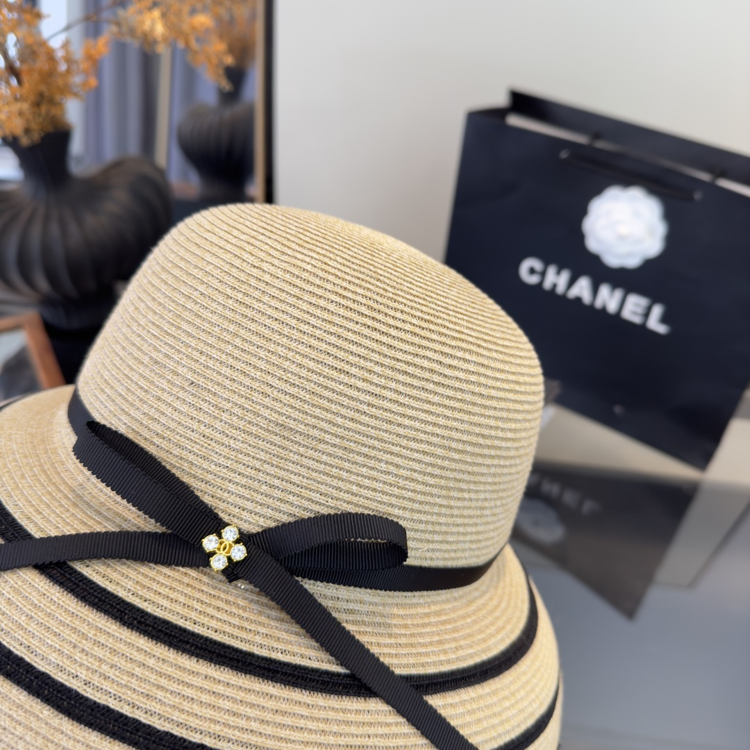 PChanel香奈儿新款草帽，日本纸草制作，头围57cm