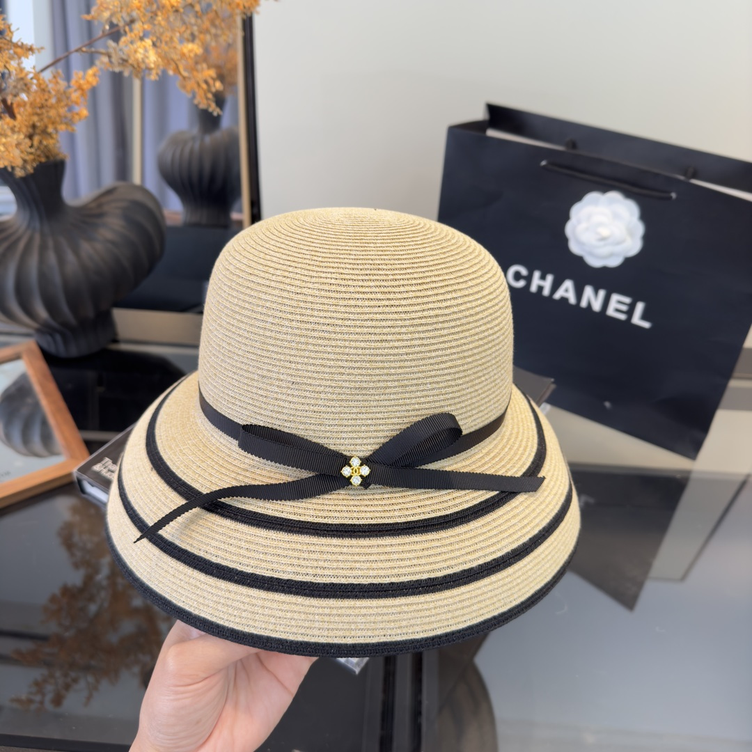 PChanel香奈儿新款草帽，日本纸草制作，头围57cm