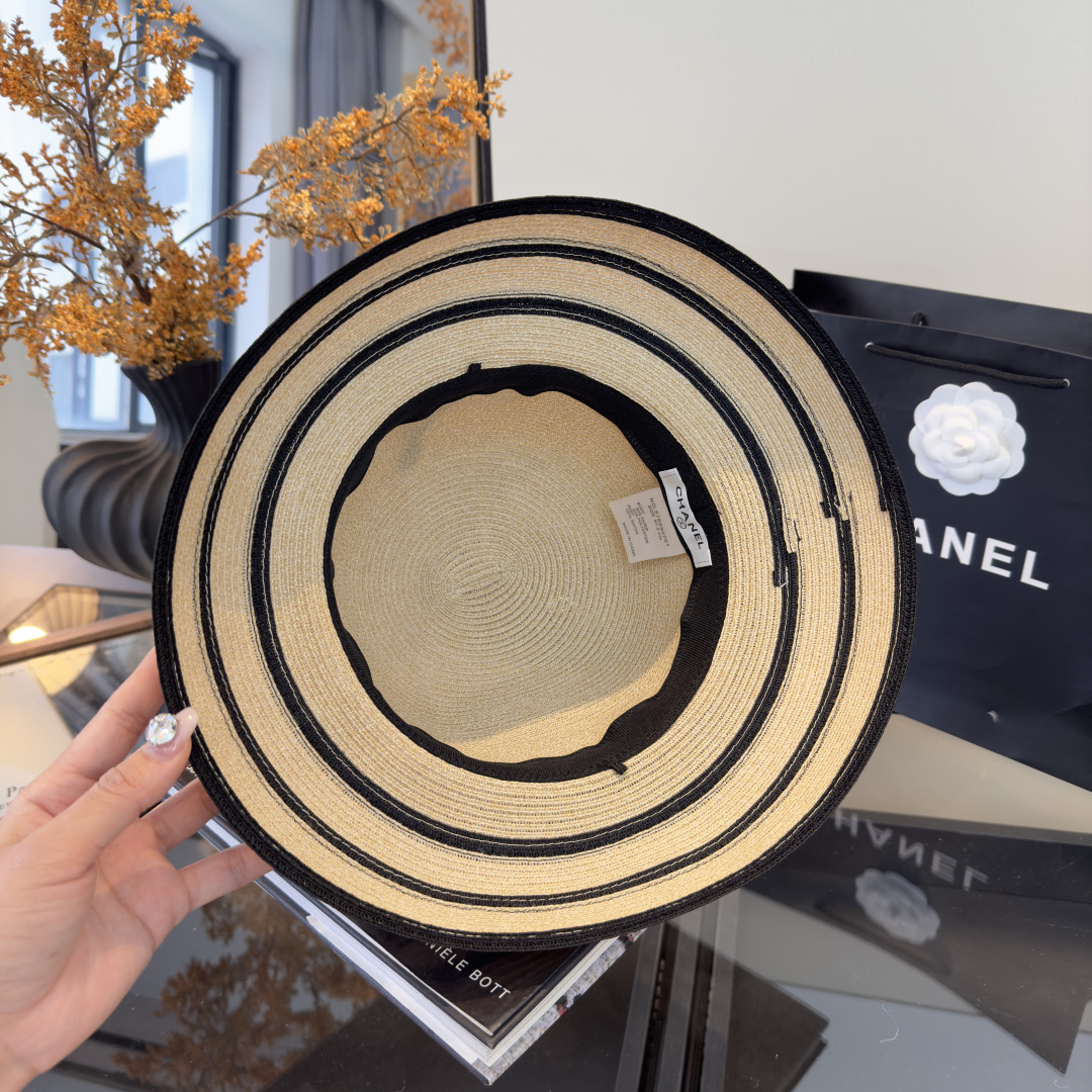 PChanel香奈儿新款草帽，日本纸草制作，头围57cm