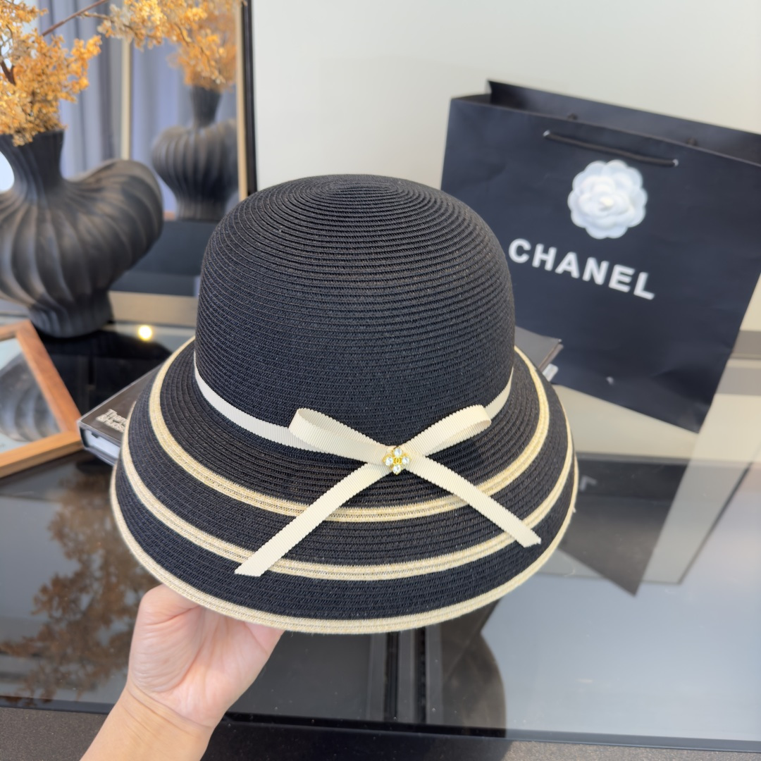 PChanel香奈儿新款草帽，日本纸草制作，头围57cm