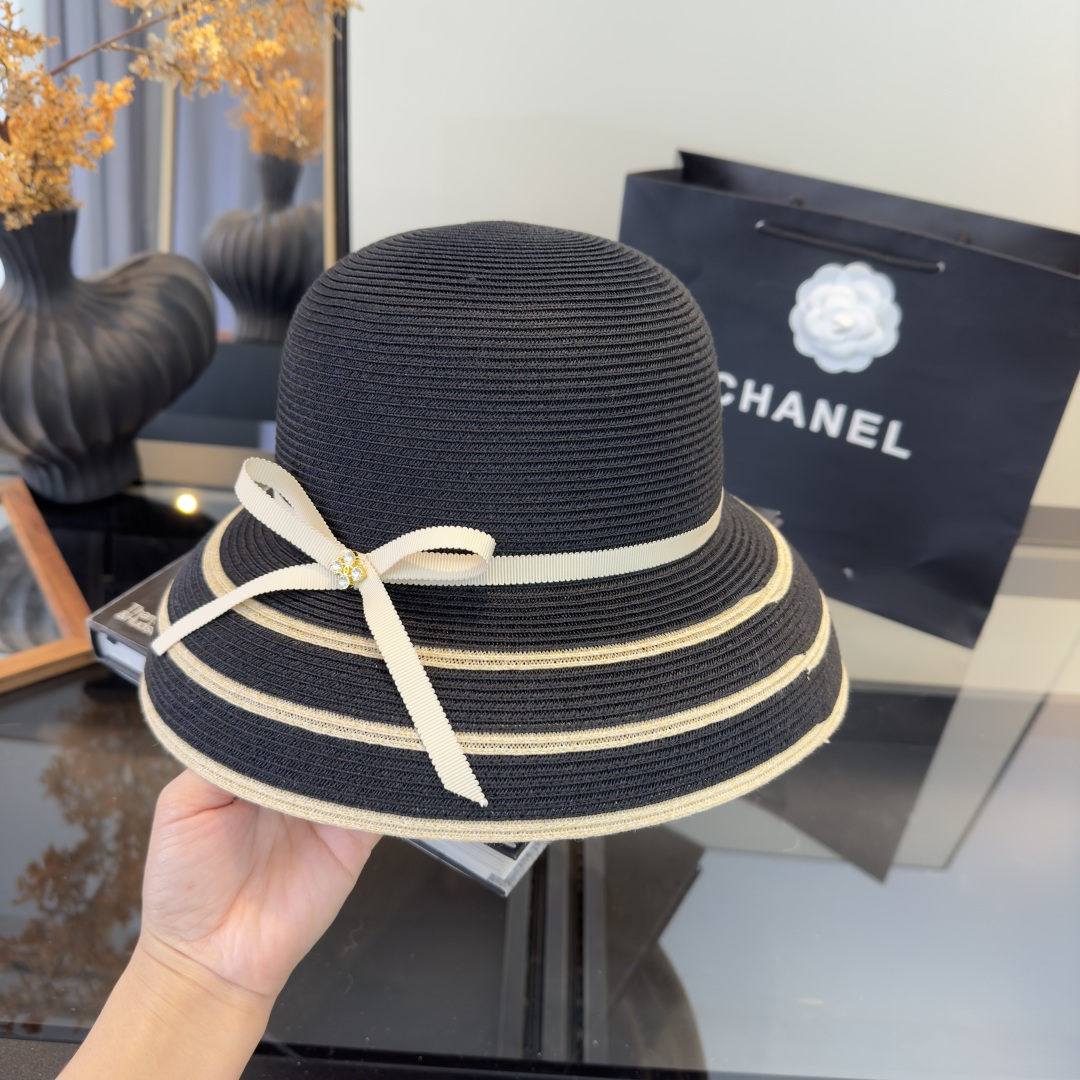 PChanel香奈儿新款草帽，日本纸草制作，头围57cm