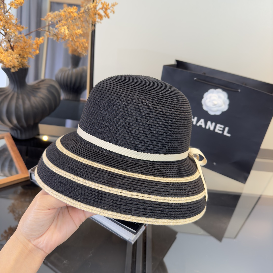 PChanel香奈儿新款草帽，日本纸草制作，头围57cm
