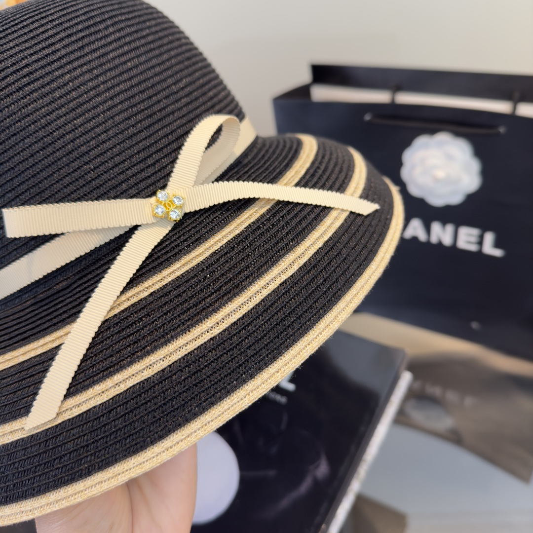 PChanel香奈儿新款草帽，日本纸草制作，头围57cm