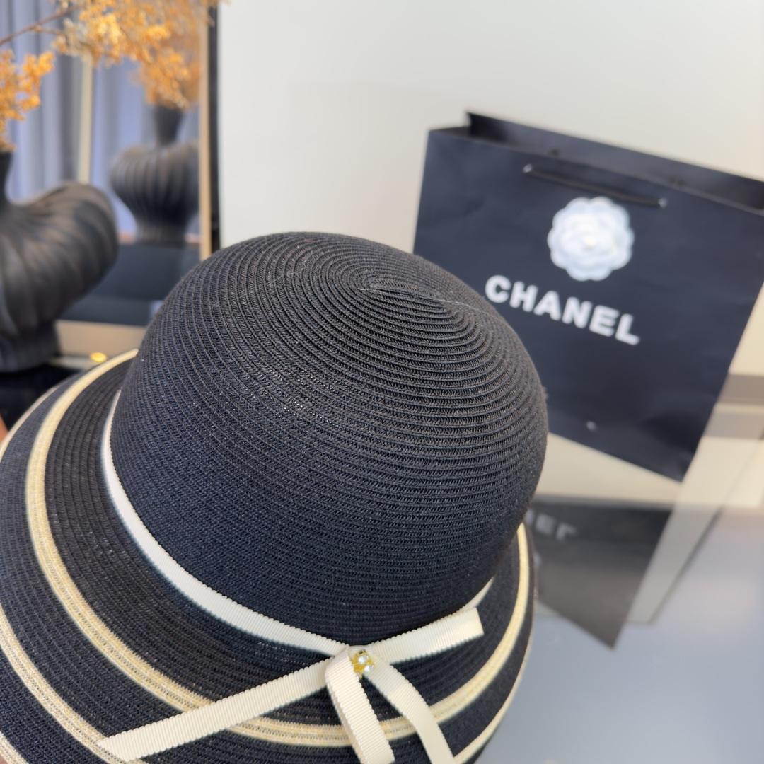 PChanel香奈儿新款草帽，日本纸草制作，头围57cm