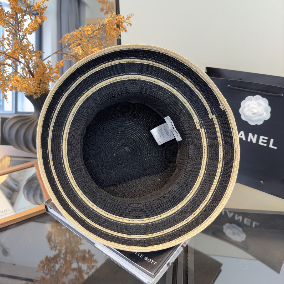 PChanel香奈儿新款草帽，日本纸草制作，头围57cm