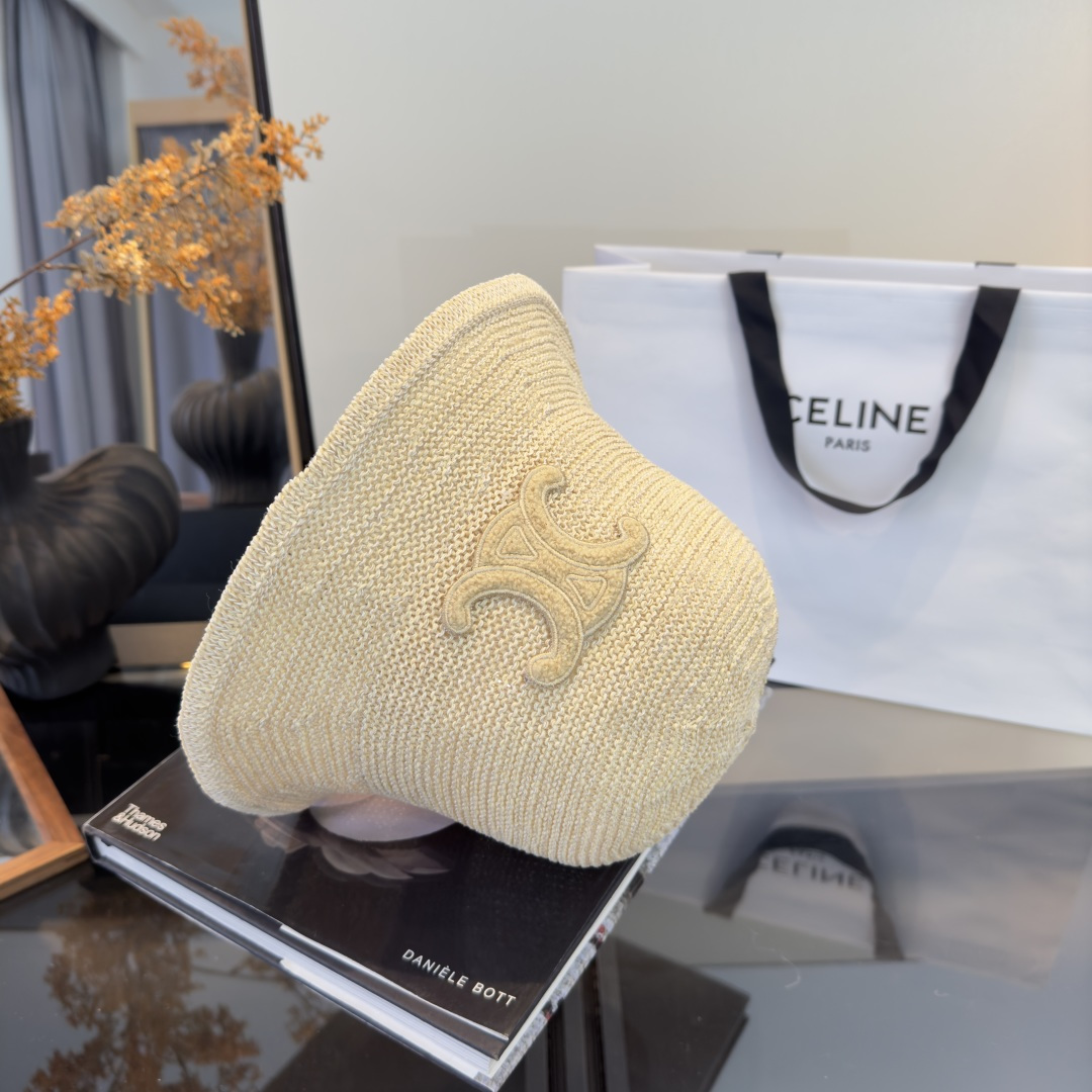 PCeline赛琳新款针织渔夫帽 头围57cm