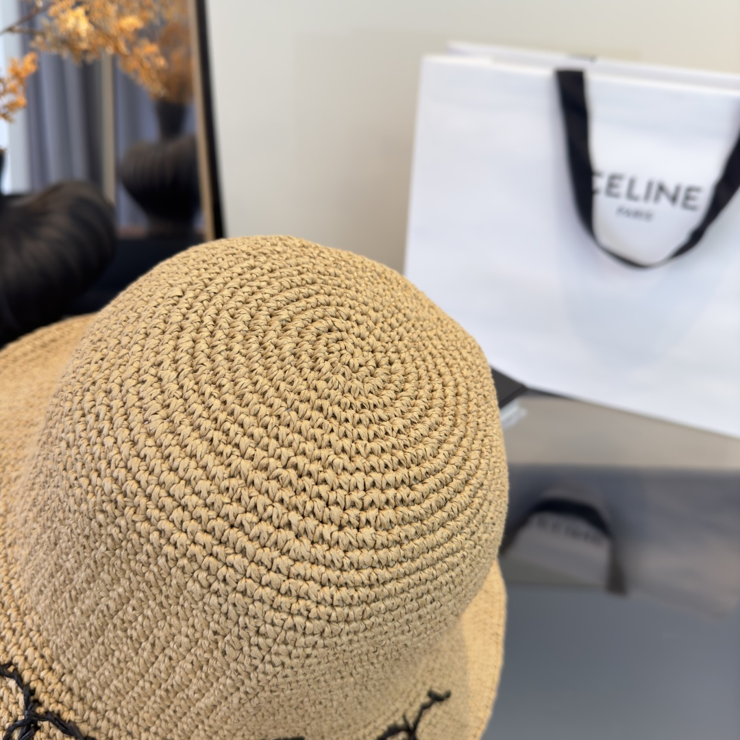 PChanel香奈儿夏款折叠草帽，纯收工钩织，头围57cm，可折叠