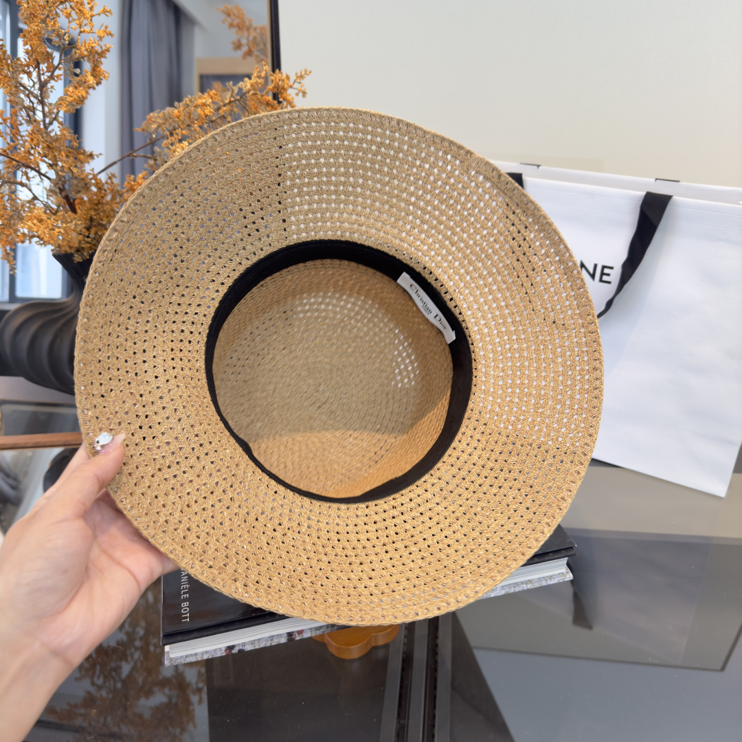 PDior迪奥草帽，镂空礼帽，官方款，一比一定制，字体凹凸有致，非市场普通版本，头围57cm