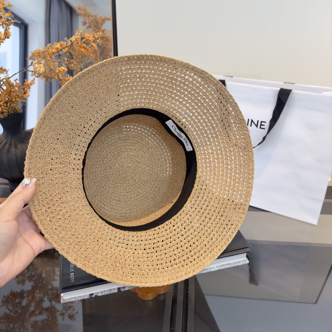 PDior迪奥草帽，镂空礼帽，官方款，一比一定制，字体凹凸有致，非市场普通版本，头围57cm
