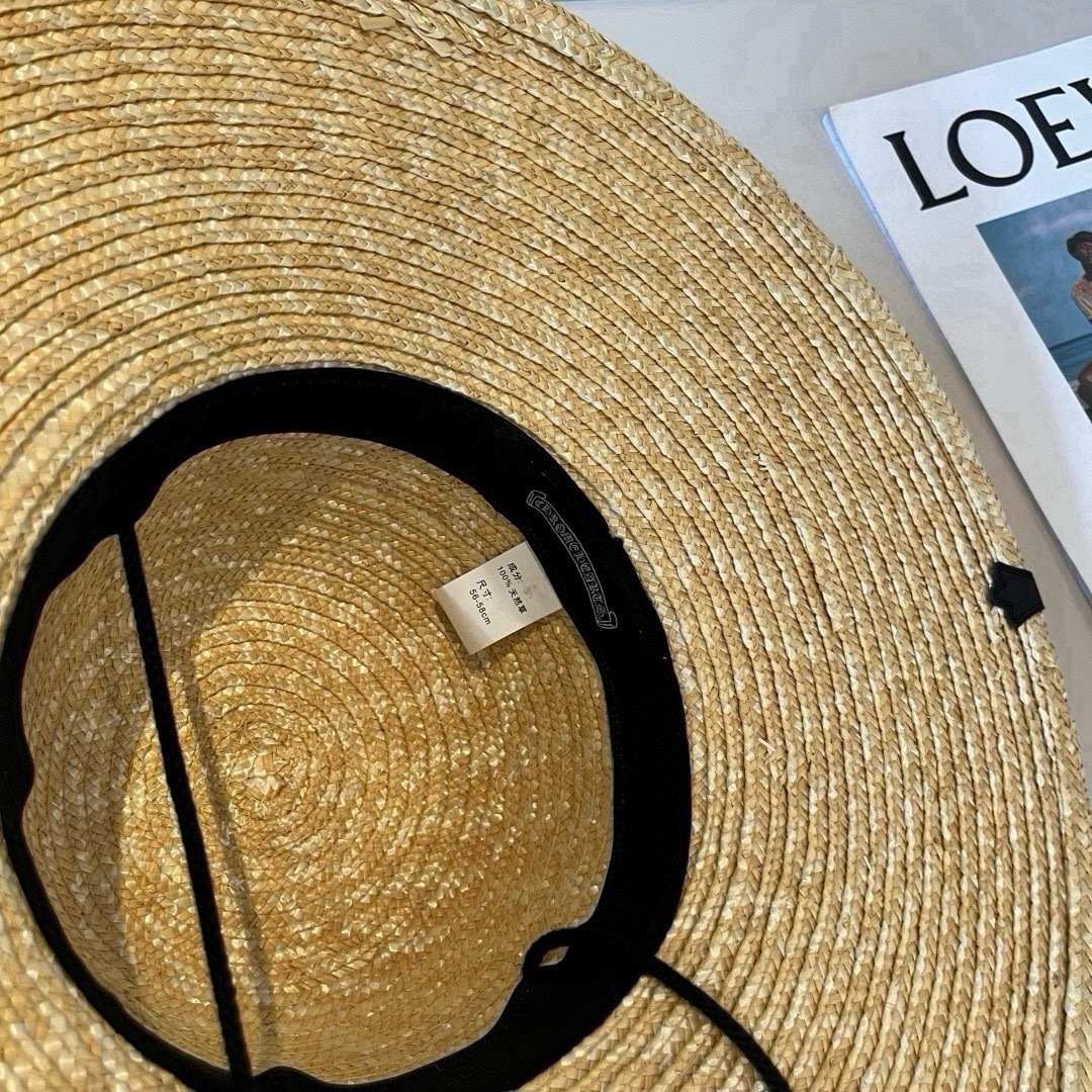 P克罗心官方款麦秆草礼帽，官方一比一开模定制，头围57cm