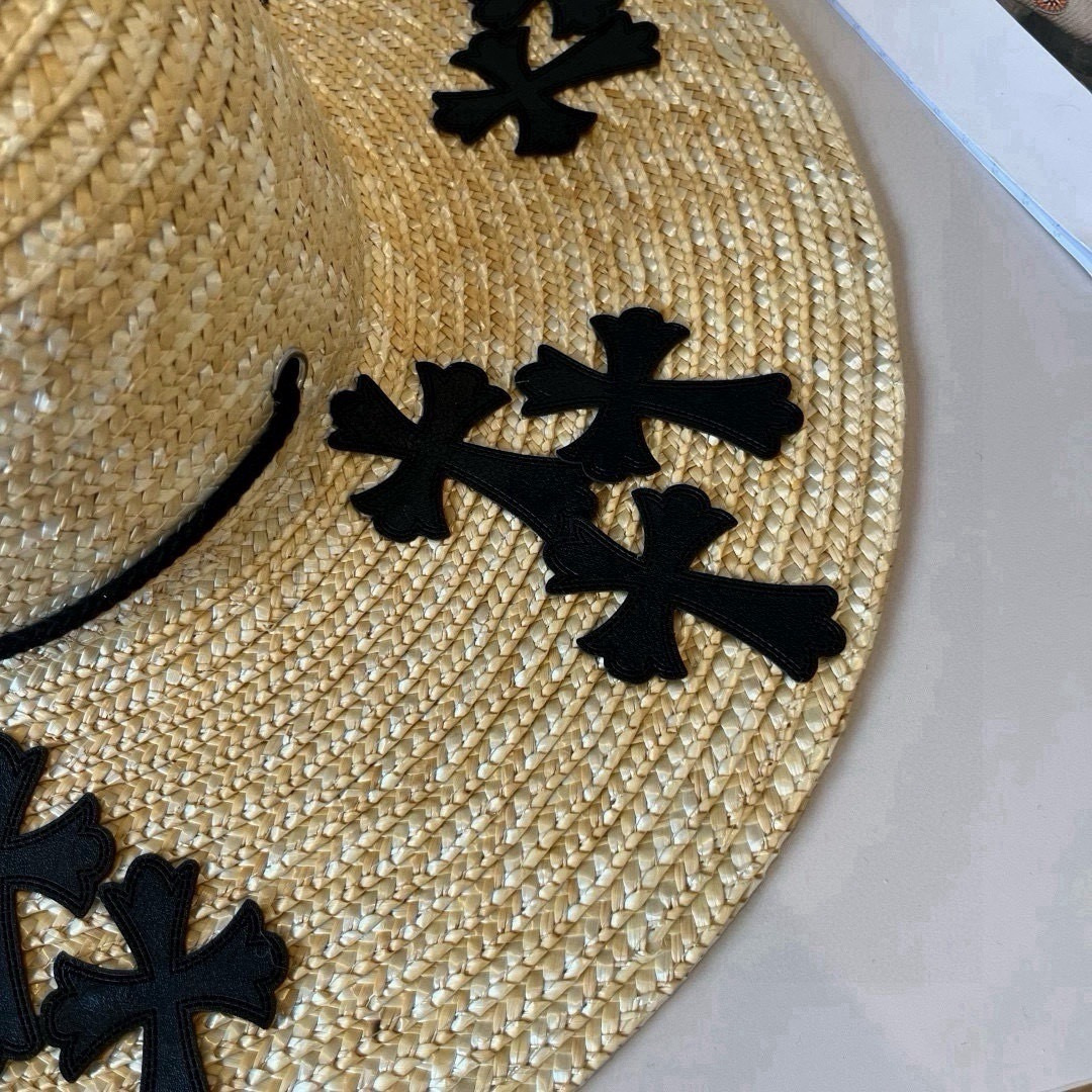 P克罗心官方款麦秆草礼帽，官方一比一开模定制，头围57cm