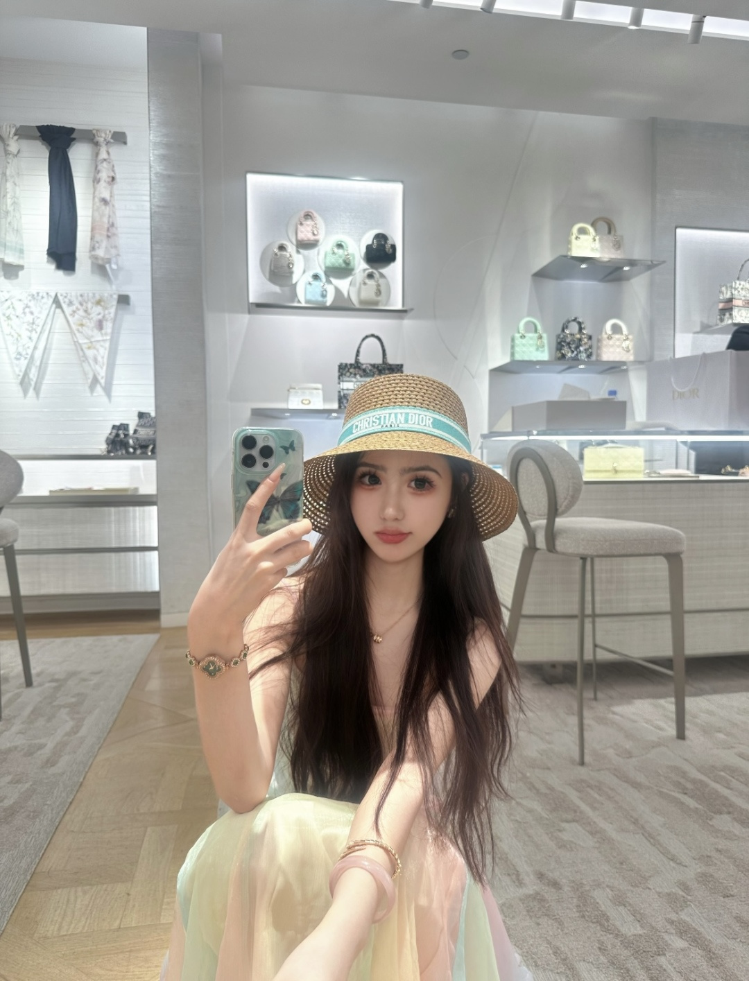 PDior迪奥草帽，镂空礼帽，官方款，一比一定制，字体凹凸有致，非市场普通版本，头围57cm