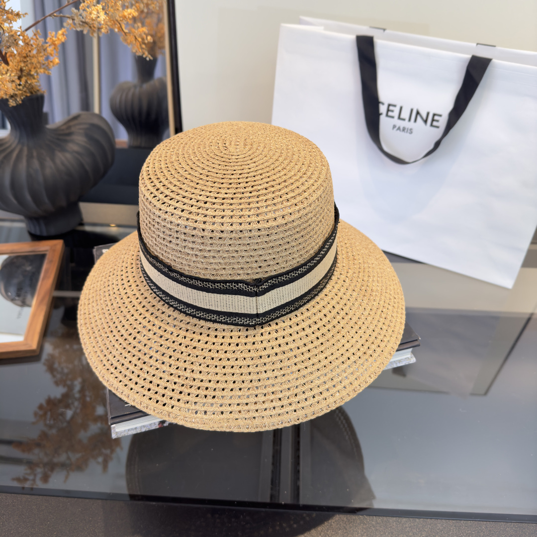 PDior迪奥草帽，镂空礼帽，官方款，一比一定制，字体凹凸有致，非市场普通版本，头围57cm