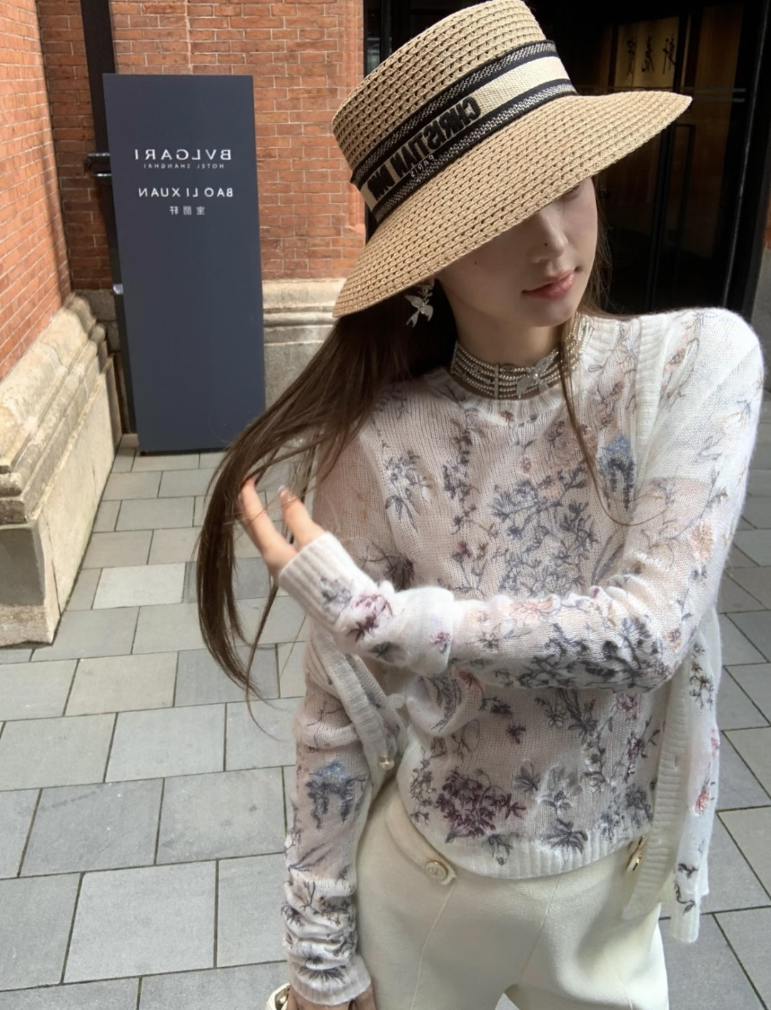 PDior迪奥草帽，镂空礼帽，官方款，一比一定制，字体凹凸有致，非市场普通版本，头围57cm