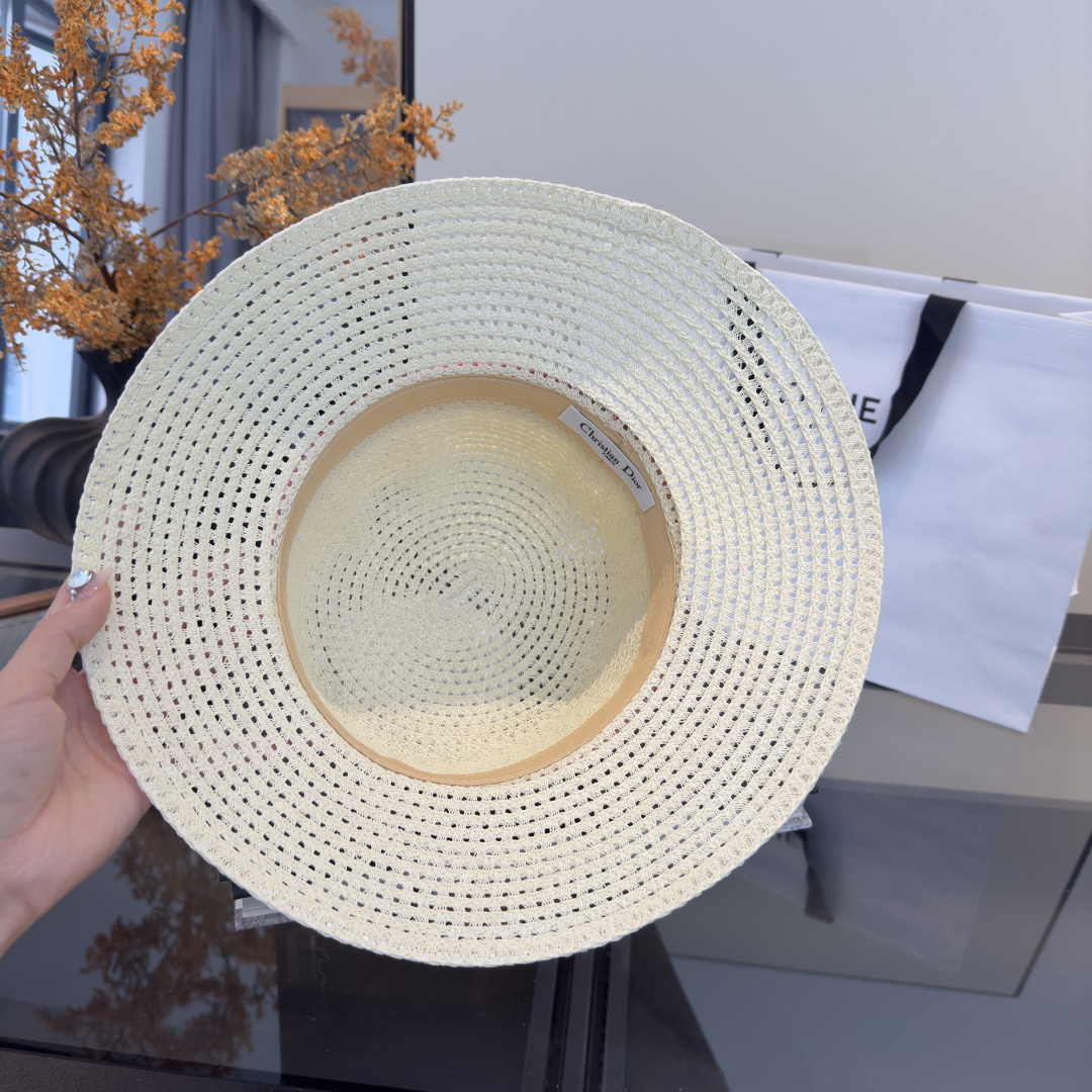 PDior迪奥草帽，镂空礼帽，官方款，一比一定制，字体凹凸有致，非市场普通版本，头围57cm