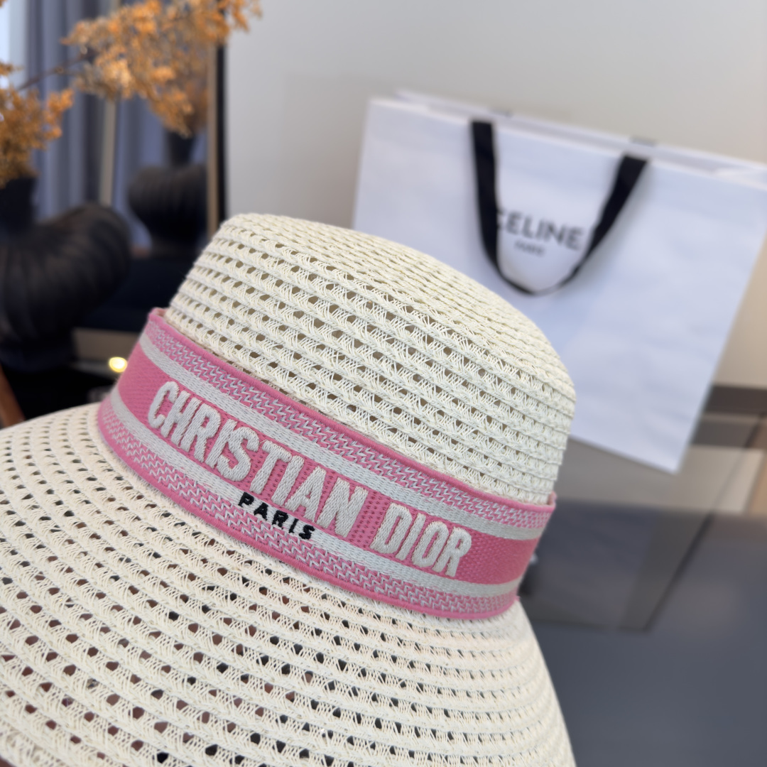 PDior迪奥草帽，镂空礼帽，官方款，一比一定制，字体凹凸有致，非市场普通版本，头围57cm