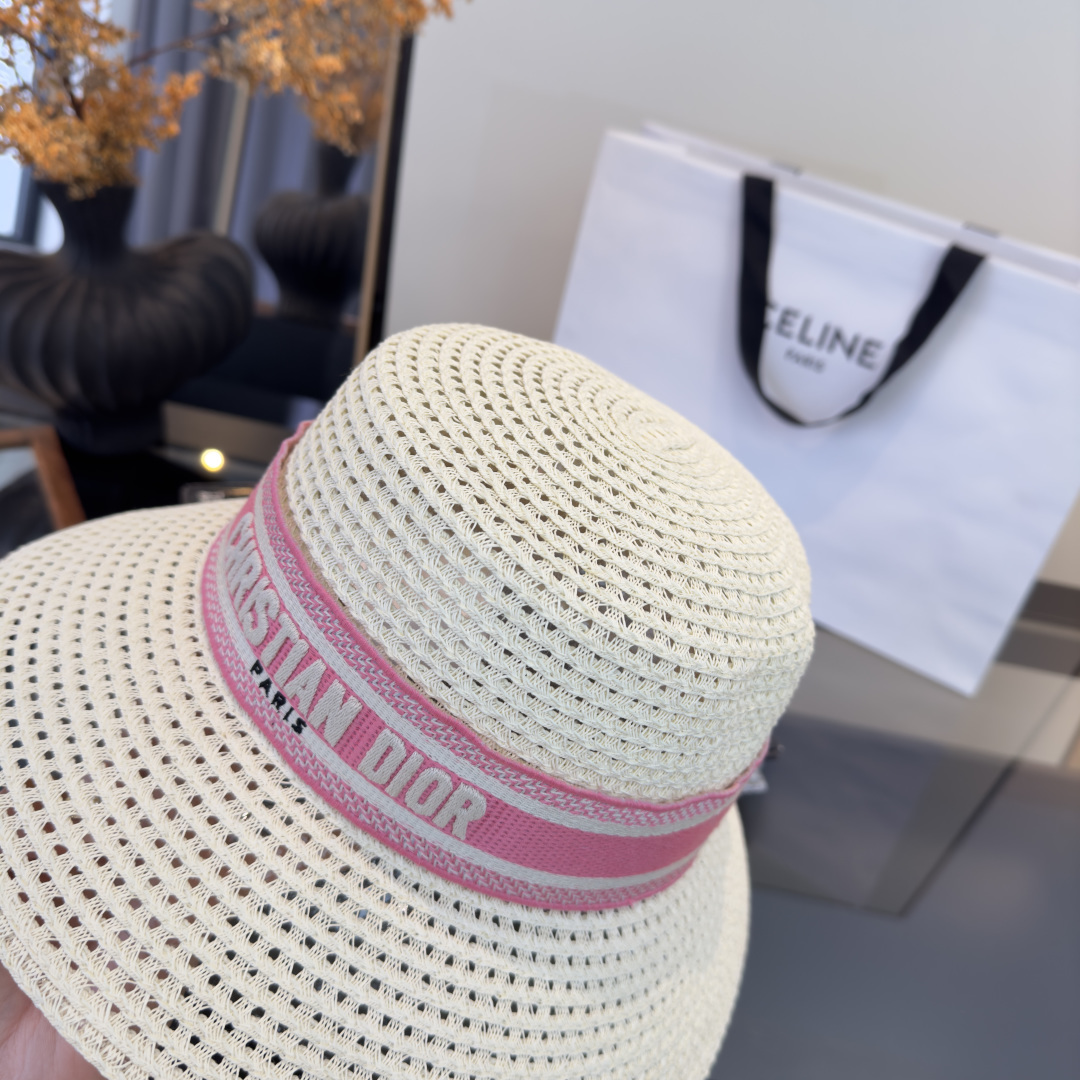 PDior迪奥草帽，镂空礼帽，官方款，一比一定制，字体凹凸有致，非市场普通版本，头围57cm