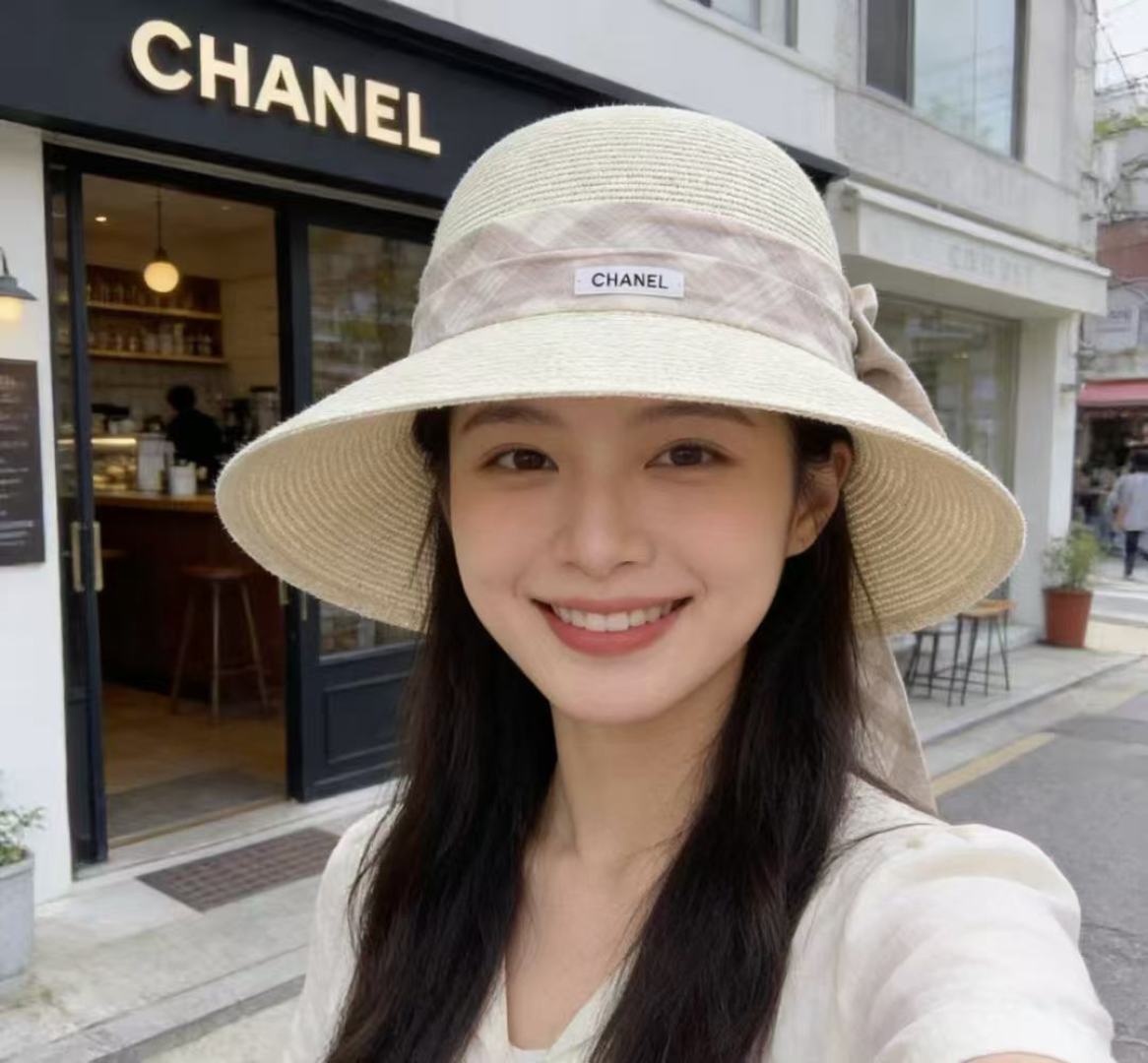 PChanel香奈儿新款草帽，日本纸草制作，跑量王，头围57cm