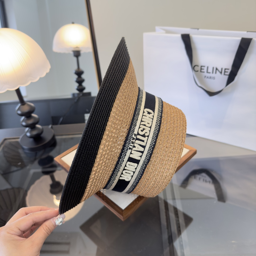 PDior迪奥新款礼帽，台湾PP草帽沿，头围57cm