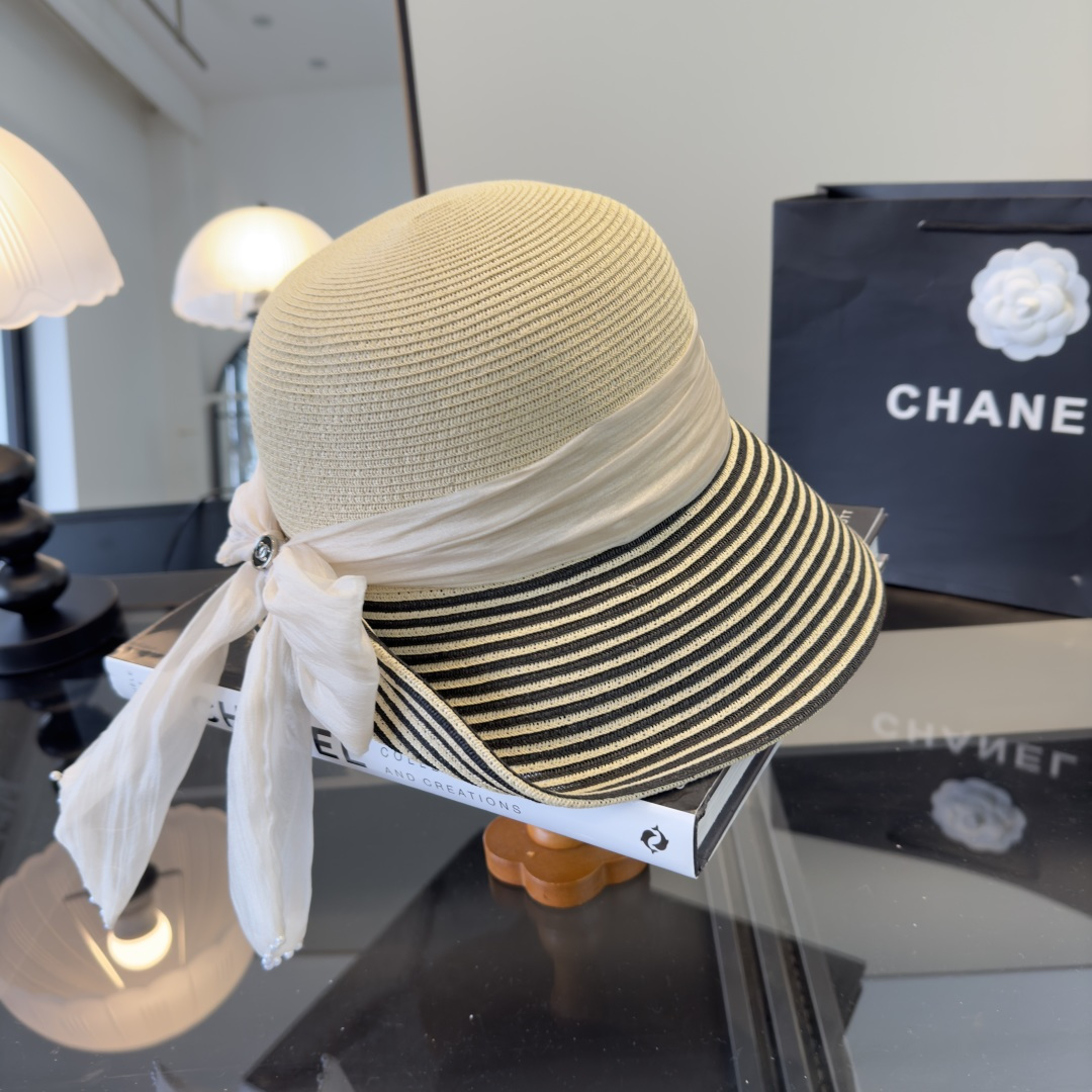PChanel香奈儿新款草帽，台湾PP草帽，头围57cm 名媛挚爱，