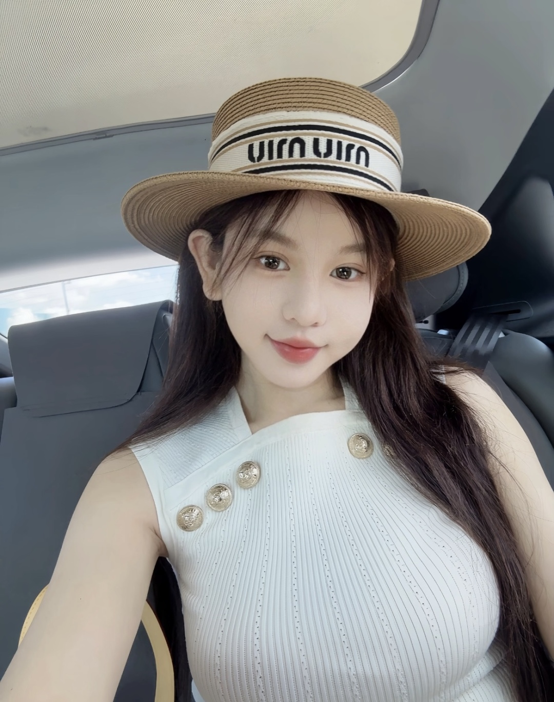 NO:742545,Miu Miu new straw hat, flat top hat Taiwan PP straw, head circumference 57cm hat straw hat fisherman hat baseball cap, hat, espadrilles, hats19860909缪缪新款草帽,平顶礼帽台湾PP草,头围57cm帽子草帽渔夫帽棒球帽,帽子,espadrilles,hats,hat
