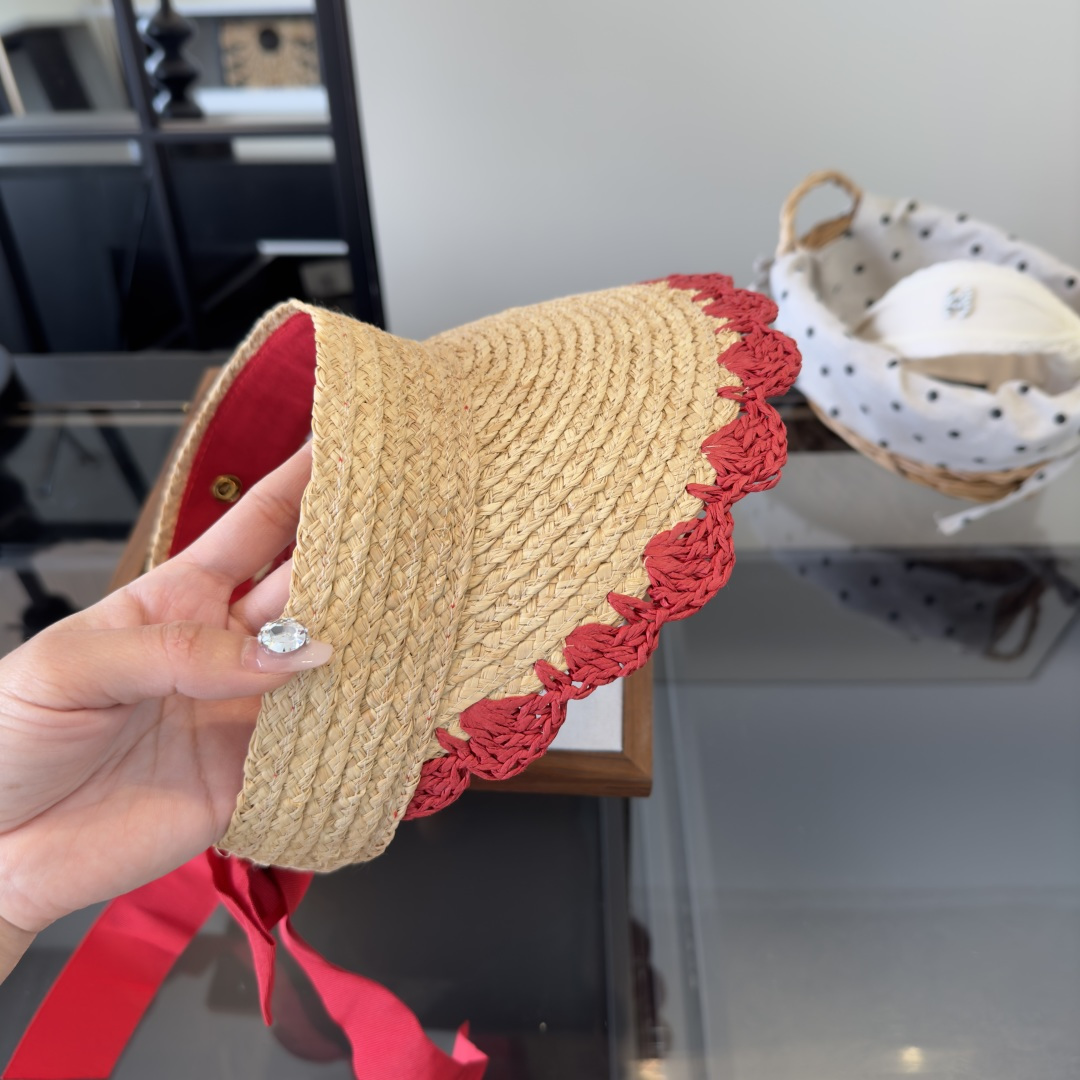 PGucci古奇新款草编空顶遮阳帽，夏日必备！