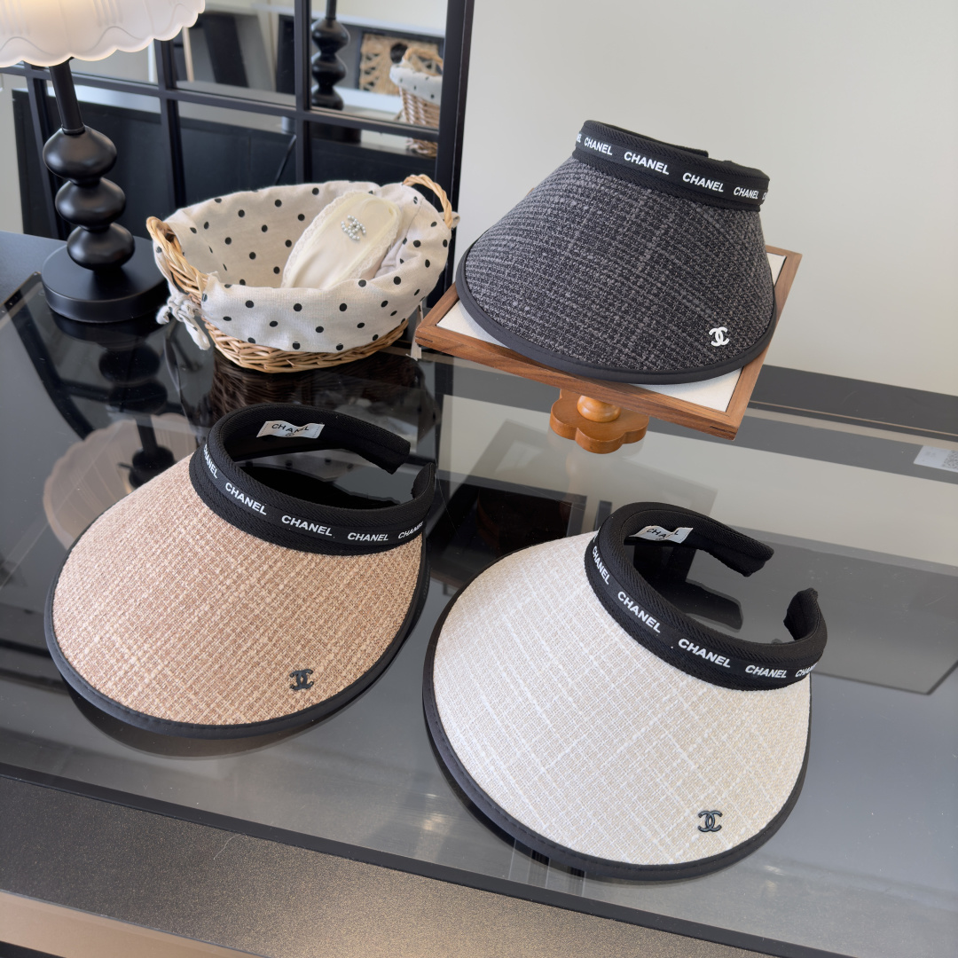 PChanel香奈儿新款空顶遮阳帽，跑量款！