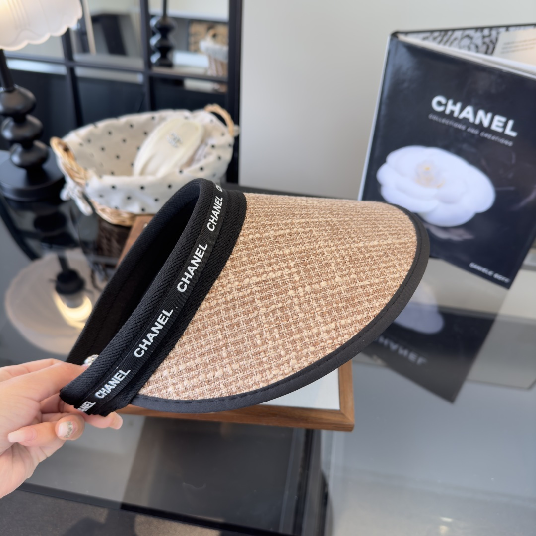 PChanel香奈儿新款空顶遮阳帽，跑量款！