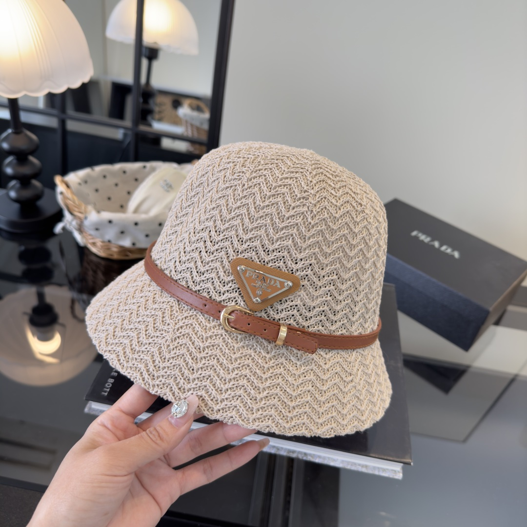 P普拉达新款渔夫帽，可折叠，头围57cm