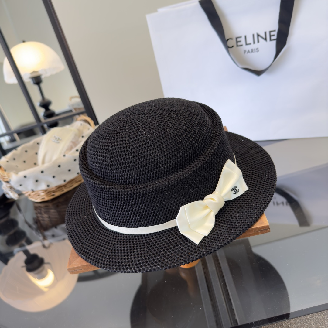 PChanel香奈儿新款蝴蝶结平顶，高端定制，头围57cm