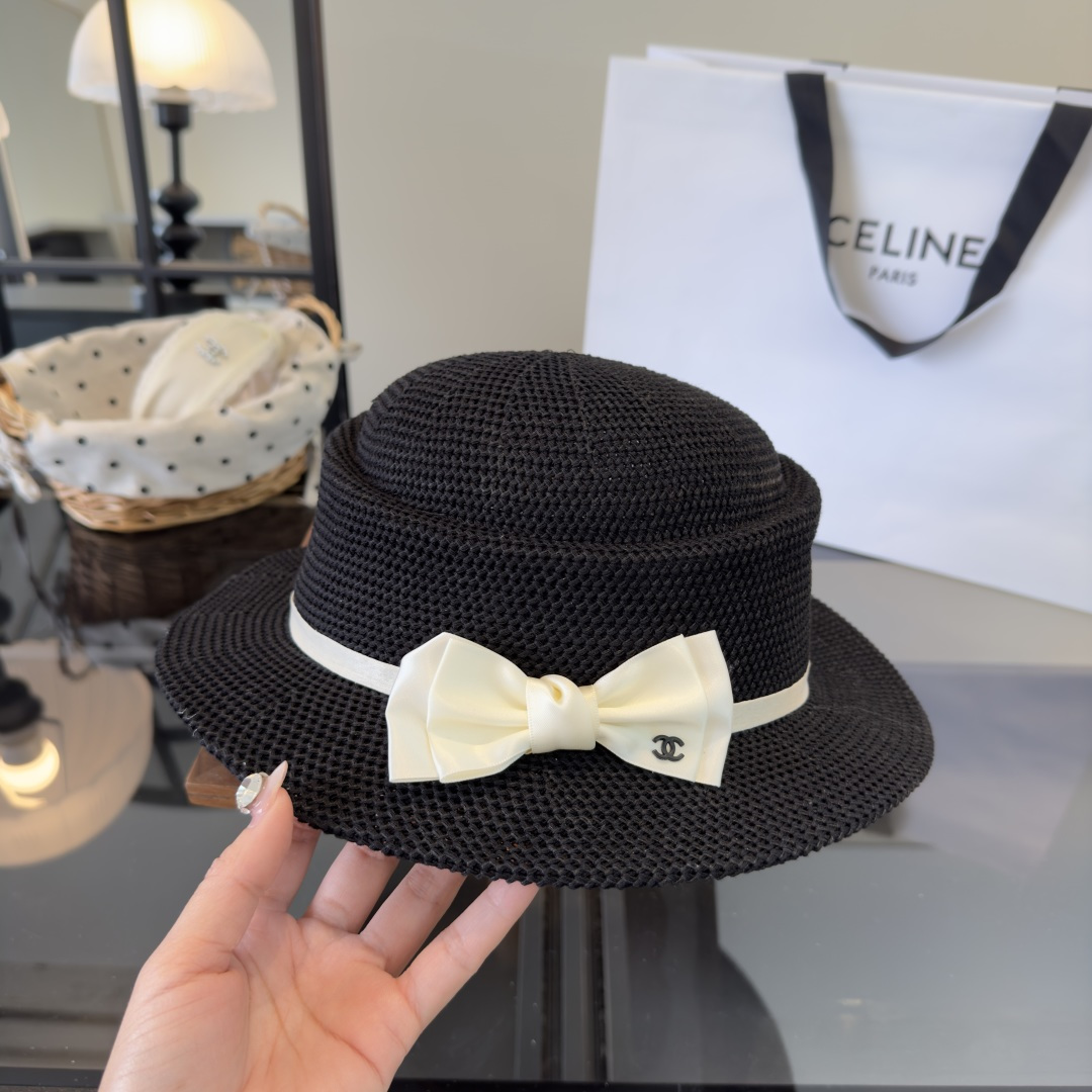 PChanel香奈儿新款蝴蝶结平顶，高端定制，头围57cm