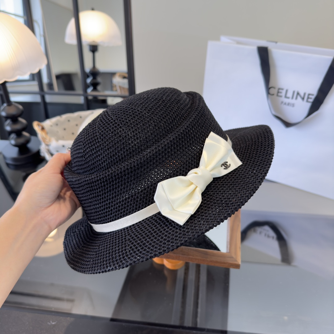 PChanel香奈儿新款蝴蝶结平顶，高端定制，头围57cm