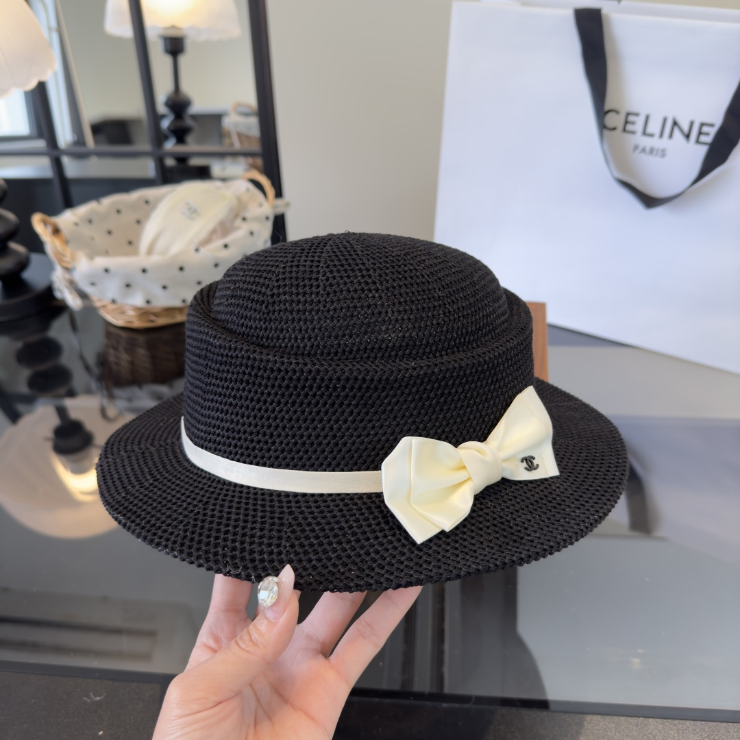 PChanel香奈儿新款蝴蝶结平顶，高端定制，头围57cm