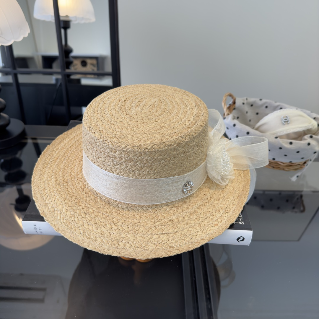 PChanel香奈儿新款名媛风平顶，网纱帽，头围57cm