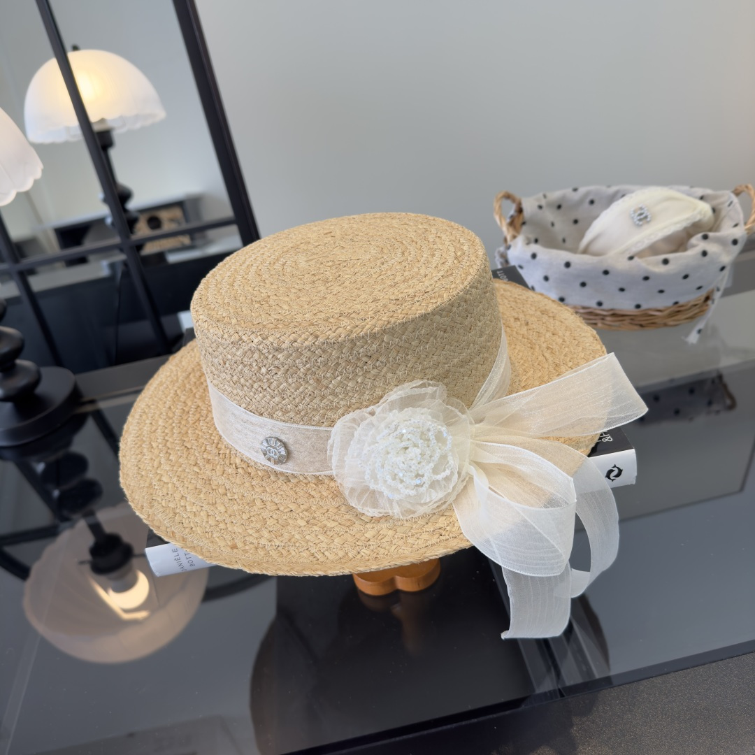 PChanel香奈儿新款名媛风平顶，网纱帽，头围57cm