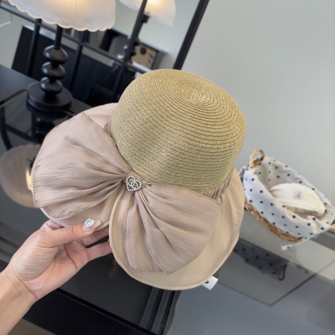 PChanel香奈儿新款蝴蝶结盆帽，高端定制，头围57cm