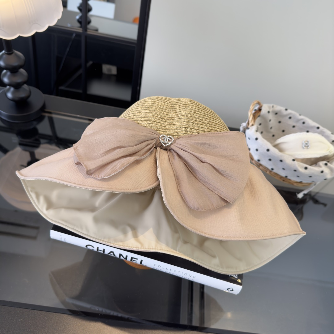 PChanel香奈儿新款蝴蝶结盆帽，高端定制，头围57cm