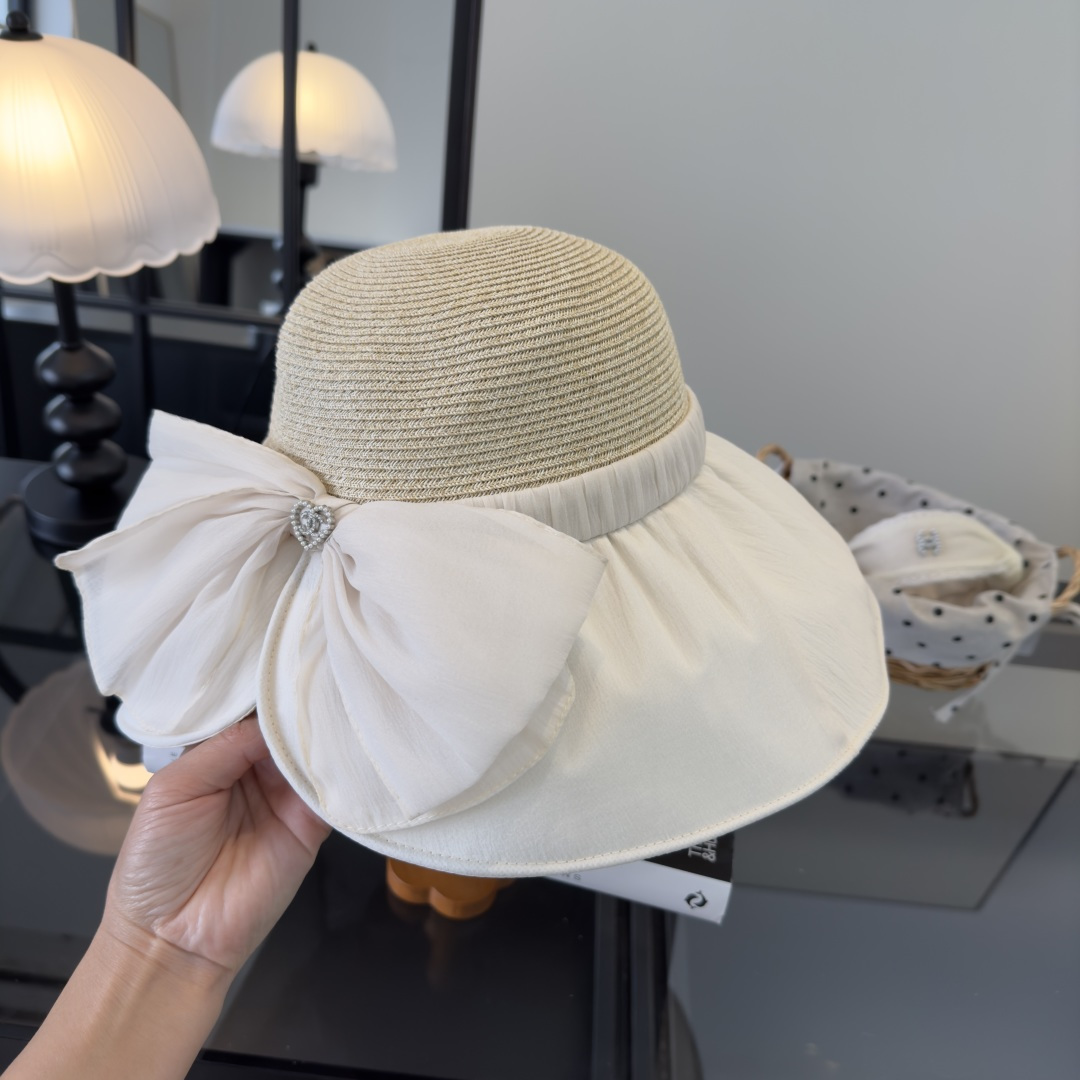 PChanel香奈儿新款蝴蝶结盆帽，高端定制，头围57cm